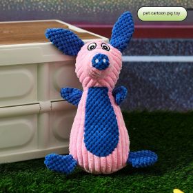 Animal Shape Cotton String Sounding Plush Toy (Option: Cartoon Pig-Pet Toys)